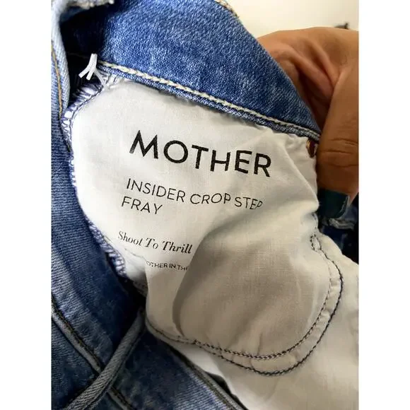 Mother Insider Crop Step Fray Jeans size 26